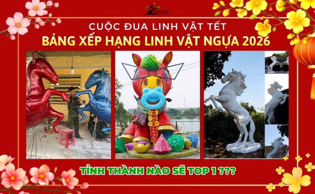 Bảng Xếp Hạng Linh Vật Ngựa 2026 Của 34 Tỉnh Thành? Tỉnh Thành Nào Đẹp Nhất? | Chợ Hoa Kiểng